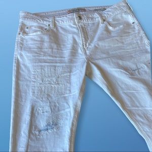 Guess ripped skinny jeans.